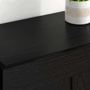 Væghængt skab 2 pcs Sort eg 69,5 x 34 x 90 cm Konstrueret træ
