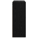 Væghængt skab 2 pcs Sort eg 69,5 x 34 x 90 cm Konstrueret træ
