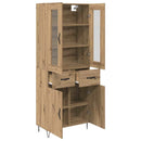 Highboard Artisan Egetræ 69,5 x 34 x 90 cm Konstrueret træ