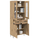 Highboard Artisan Egetræ 69,5 x 34 x 90 cm Konstrueret træ
