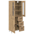 Highboard Artisan Egetræ 69,5 x 34 x 90 cm Konstrueret træ