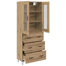 Highboard Artisan Egetræ 69,5 x 34 x 90 cm Konstrueret træ