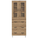 Highboard Artisan Egetræ 69,5 x 34 x 90 cm Konstrueret træ