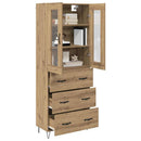 Highboard Artisan Egetræ 69,5 x 34 x 90 cm Konstrueret træ