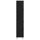 Highboard med skuffe Sort eg 69,5 x 34 x 90 cm Konstrueret træ