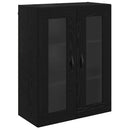 Highboard med skuffe Sort eg 69,5 x 34 x 90 cm Konstrueret træ
