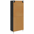 Highboard med skuffe Sort eg 69,5 x 34 x 90 cm Konstrueret træ
