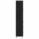 Highboard med skuffe Sort eg 69,5 x 34 x 90 cm Konstrueret træ