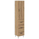 Highboard Artisan Egetræ 34,5 x 34 x 90 cm Konstrueret træ