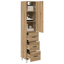 Highboard Artisan Egetræ 34,5 x 34 x 90 cm Konstrueret træ