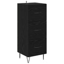 Highboard med skuffe Sort eg 34,5 x 34 x 90 cm Konstrueret træ