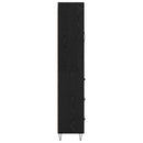 Highboard med skuffe Sort eg 34,5 x 34 x 90 cm Konstrueret træ