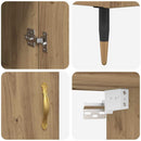 Highboard Artisan Egetræ 69,5 x 34 x 90 cm Konstrueret træ