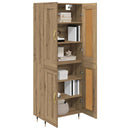 Highboard Artisan Egetræ 69,5 x 34 x 90 cm Konstrueret træ