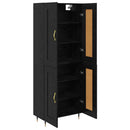 Highboard Sort eg 69,5 x 34 x 90 cm Konstrueret træ