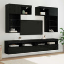 TV Vægmonteringer 6 pcs 100 x 30 x 40 cm Artisan Egetræ