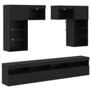 TV Vægmonteringer 6 pcs 100 x 30 x 40 cm Artisan Egetræ