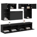 TV Vægmonteringer 6 pcs 100 x 30 x 40 cm Artisan Egetræ