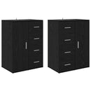 Sideboards Corona 2 pcs Sort eg 59 x 39 x 80 cm Konstrueret træ