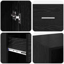 Highboard Sort eg 50 x 42,5 x 225 cm Konstrueret træ