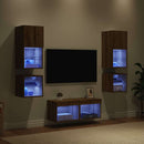 TV Vægmonteringer 8 pcs Artisan Egetræ Konstrueret træ
