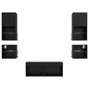 TV Vægmonteringer 8 pcs Sort eg Konstrueret træ