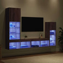 TV Vægmonteringer 4 pcs Artisan Egetræ Konstrueret træ