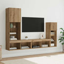 TV Vægmonteringer 4 pcs Artisan Egetræ Konstrueret træ