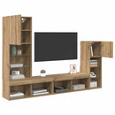 TV Vægmonteringer 4 pcs Artisan Egetræ Konstrueret træ