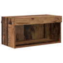 TV vægenheder med LED med LED 5 pcs Gammelt træ 80 x 30 x 40 cm