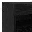 TV vægenheder med LED med LED 5 pcs Sort eg 80 x 30 x 40 cm