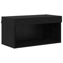 TV vægenheder med LED med LED 5 pcs Sort eg 80 x 30 x 40 cm