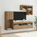 TV Vægmonteringer 6 pcs Artisan Egetræ Konstrueret træ