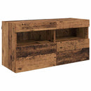 TV vægenheder med LED 5 pcs Gammelt træ 40,5 x 30 x 90 cm