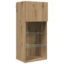 TV vægenheder med LED 5 pcs Artisan Egetræ 40,5 x 30 x 90 cm