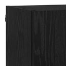 TV vægenheder med LED 5 pcs Sort eg 40,5 x 30 x 90 cm