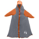 2-i-1 regnponcho med hætte Grå og orange 262 x 126 x 130 cm