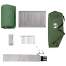 Backpacking Telt Grøn 2-personers 185T Polyester med PU Coating