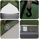 Backpacking Telt Grøn 2-personers 185T Polyester med PU Coating