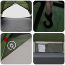 Backpacking Telt Grøn 4-personers 185T Polyester med PU Coating