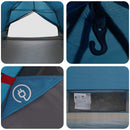 Backpacking Telt Blå 4-personers 185T Polyester med PU Coating