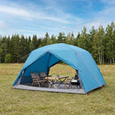 Backpacking Telt Blå 4-personers 185T Polyester med PU Coating