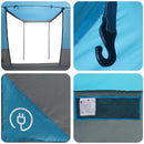 Party Tent Blå 10-personers 185T Polyester med PU Coating