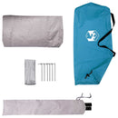 Backpacking Telt Blå 4-personers 185T Polyester med PU Coating