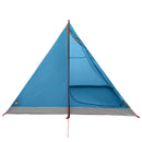 Backpacking Telt Blå 4-personers 185T Polyester med PU Coating