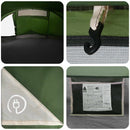 Backpacking Telt Grøn 4-personers 185T Polyester med PU Coating