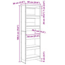 Bogskab 2 pcs Røget Eg 60 x 30 x 189,5 cm Konstrueret træ