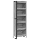 Bogskab 2 pcs Grå Sonoma 60 x 30 x 189,5 cm Konstrueret træ