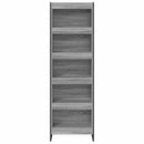 Bogskab 2 pcs Grå Sonoma 60 x 30 x 189,5 cm Konstrueret træ