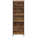 Bogskab 2 pcs Gammelt træ 60 x 30 x 189,5 cm Konstrueret træ